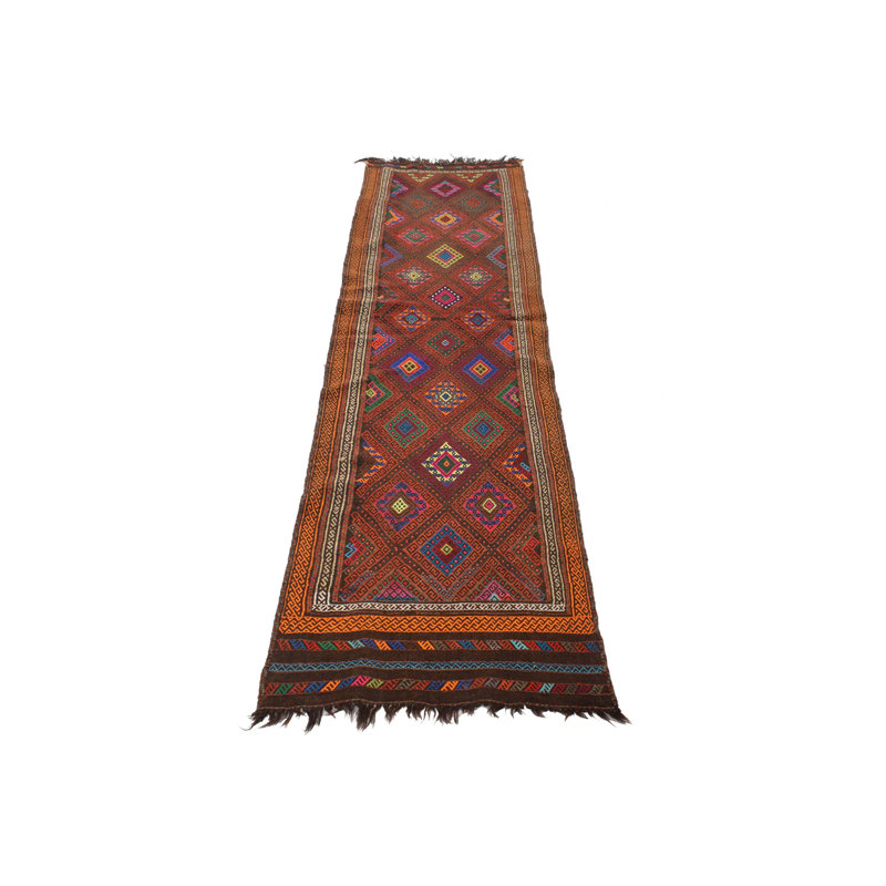 Tapis de couloir en laine 2 pi 6 po x 9 pi 1 po 