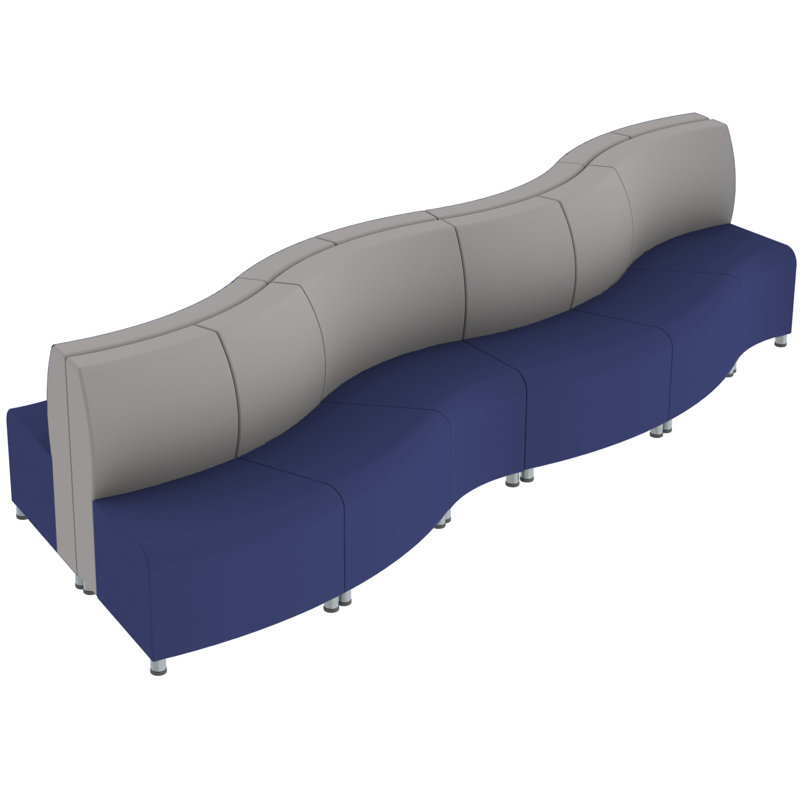 Ensemble de 12 chaises Pro Crest Connect, Bleu marine / gris