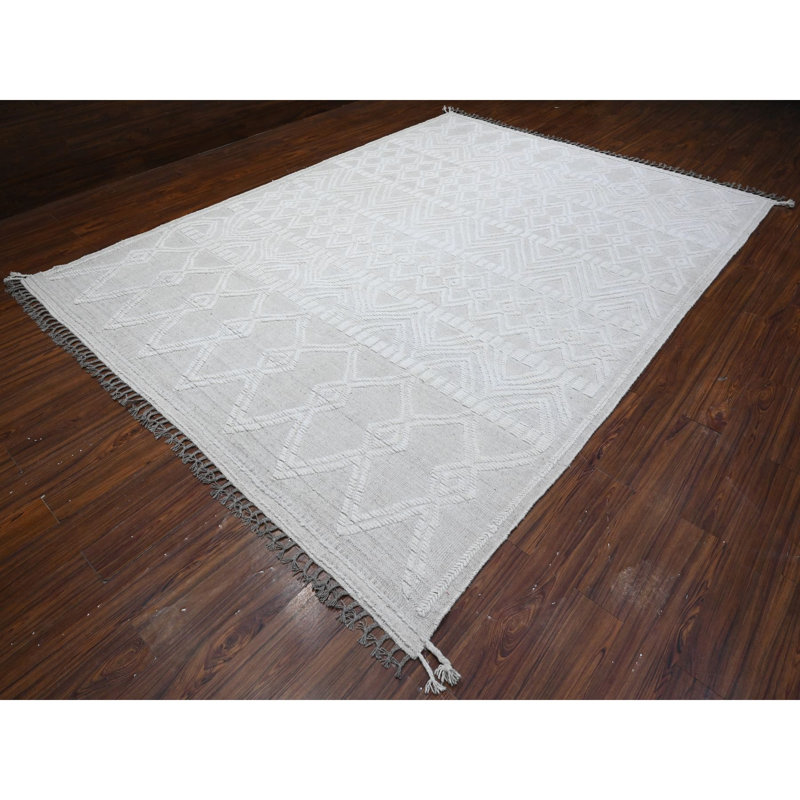 Tapis oriental d'inspiration marocaine noué à la main 8 pi 11 po x 12 pi 3 po Lexican