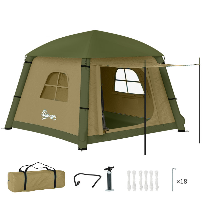 2 Person Tent, Brown/Green