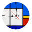 Horloge murale ronde en bois 10 po, mouvement à quartz silencieux, imprimé UV, à piles-982356183