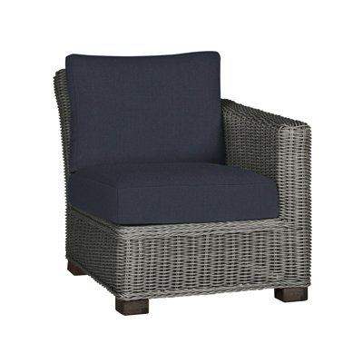 Rustic Woven Sectional Right - Slate Grey