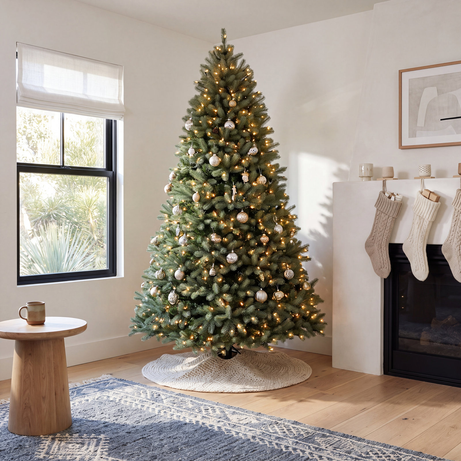 Pre-Lit Fir Christmas Tree, 6.5' H