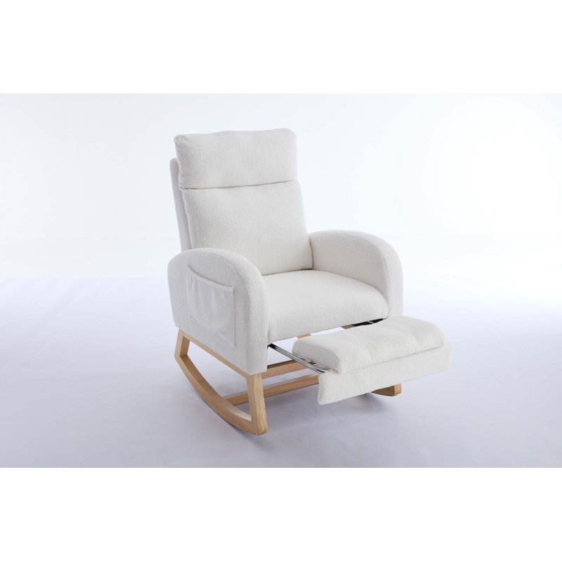 Chaise berçante Teddy, Blanc