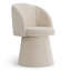 Ensemble de 2 fauteuils d'appoint pivotants rembourrés à dossier demi-tonneau-131401720