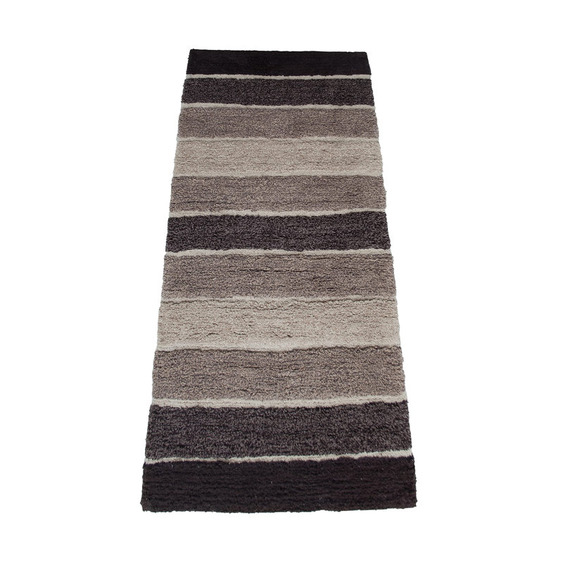 Tapis pour salle de bain Cervantez, Brun / beige, L 24 po x L 60 po
