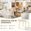 Chaise de salle à manger moderne blanche à oreilles en velours capitonné avec pattes en métal-1058660651