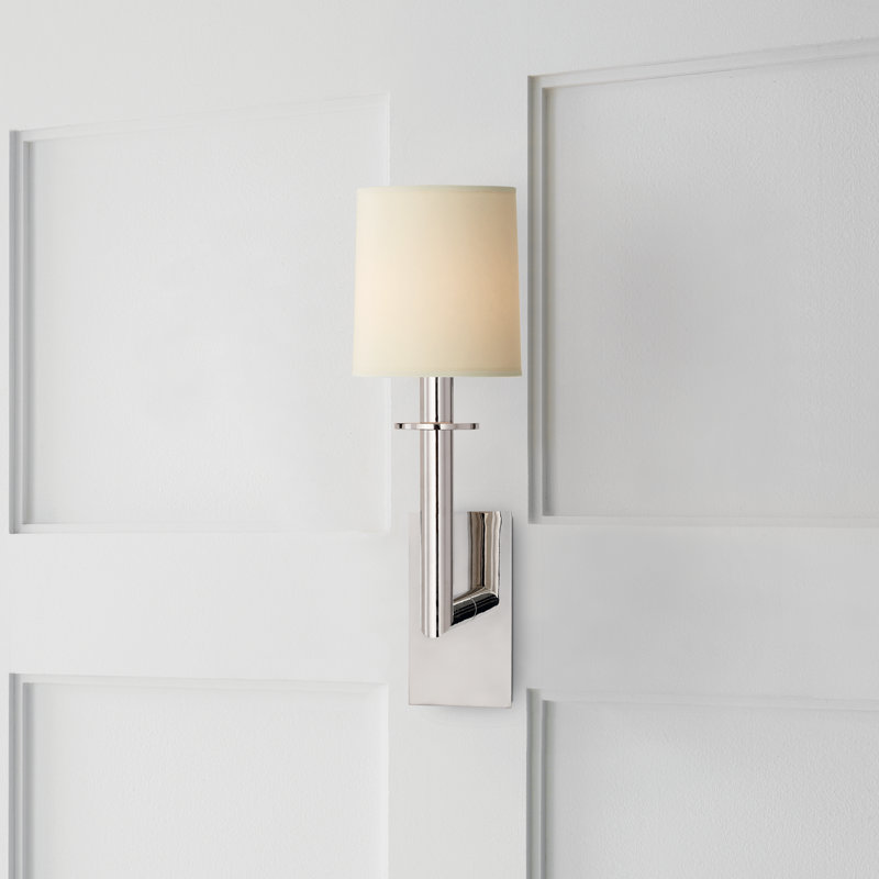 J. Randall Powers Dalston Sconce, Polished Nickel, Paper