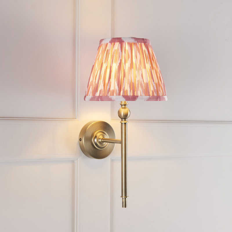 Welby Steel Armed Sconce, Orange