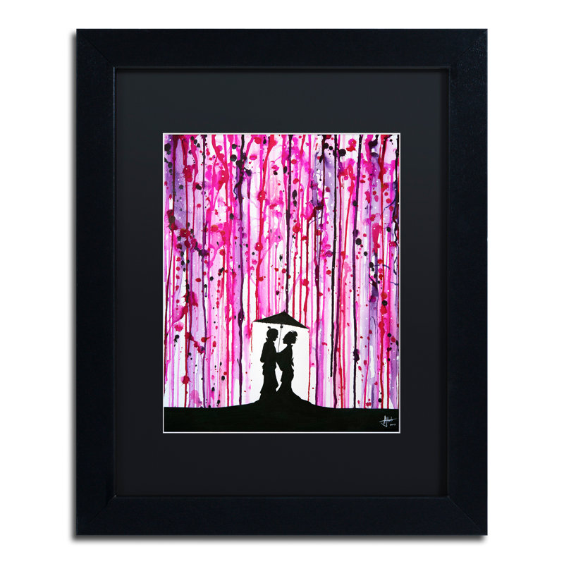 "Wild Blossoms" par Marc allante, reproduction d’art sur toile en acrylique, H 20 po x l 16 po, Cadre noir, Noir
