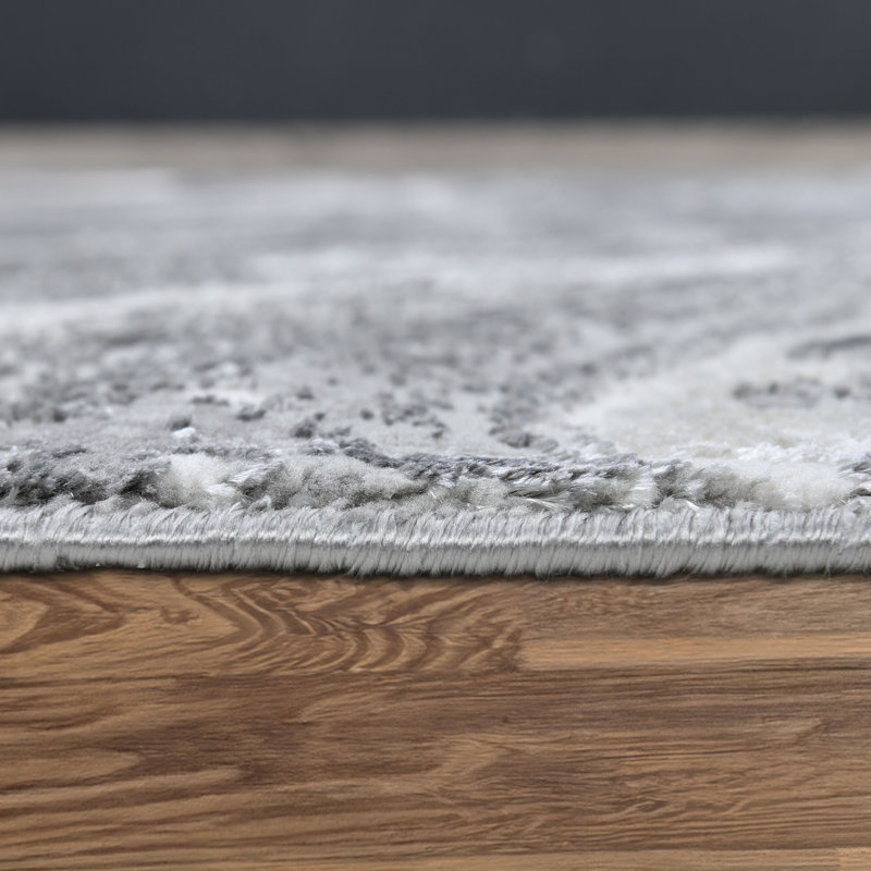 Galaxy Series Abrstract Black/Gray/Ivory/Beige Area Rug, Rectangle 7'9" x 10'2"