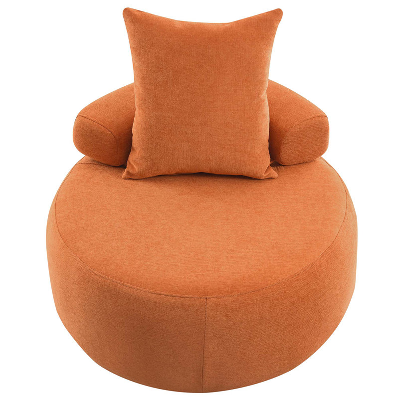 Demarlis Upholstered Accent Chair, Orange Chenille