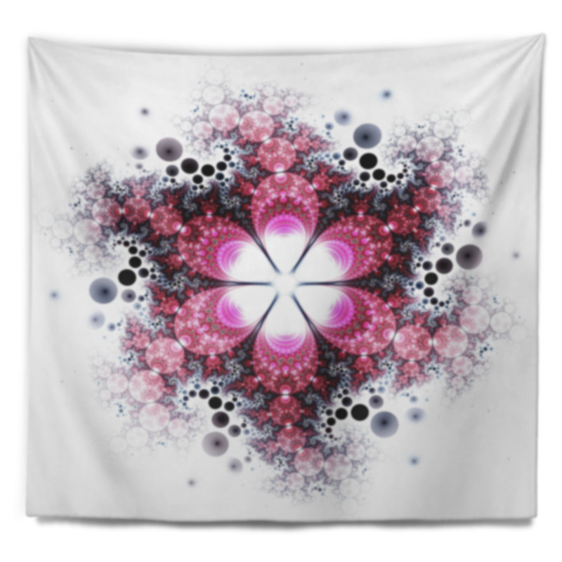 Tapisserie de motif fleur abstraite abstraite, H 78 po x l 92 po