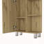 Armoire en lin à porte simple H 62 po, cinq tablettes extérieures, quatre tablettes intérieures-1924078372