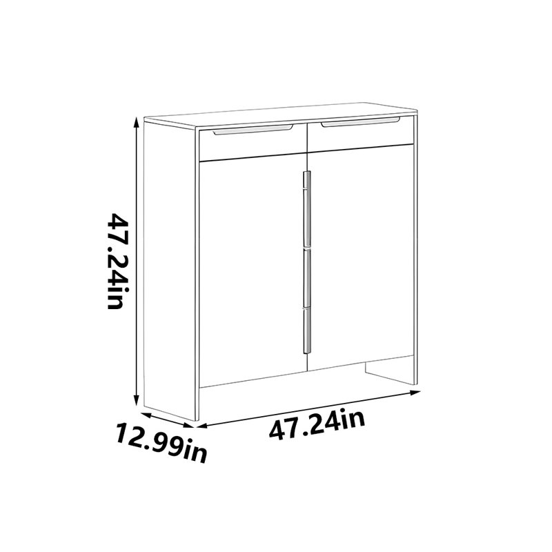 Rangement à chaussures moderne et simple, H 47,24 po x l 47,24 po x P 12,99 po