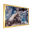 Fluide abstrait gris et bleu - Peinture sur toile-67324781-67324784