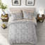 De literie pour très grand lit double, polyester gris, ensemble d'édredon pour chambre à coucher moderne
