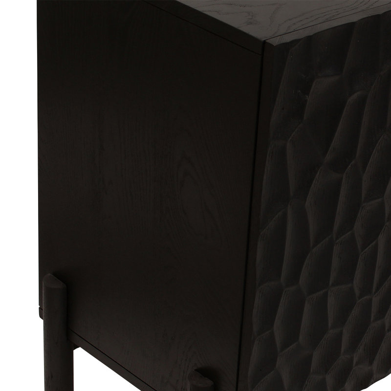 71'' W Solid Wood Sideboard, Black