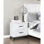 Table de chevet pour chambre à coucher blanche avec 2 tiroirs