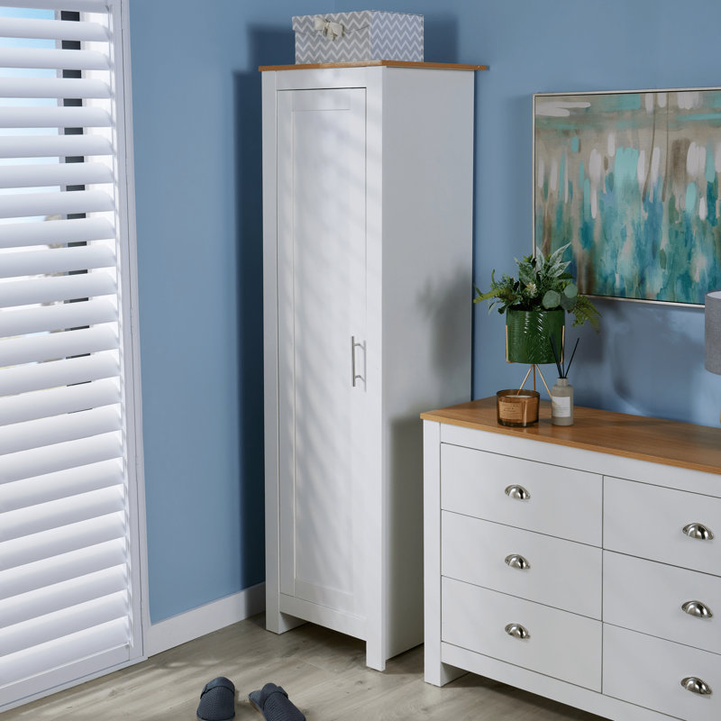 Camden 1 Door Bedroom Storage Wardrobe, White
