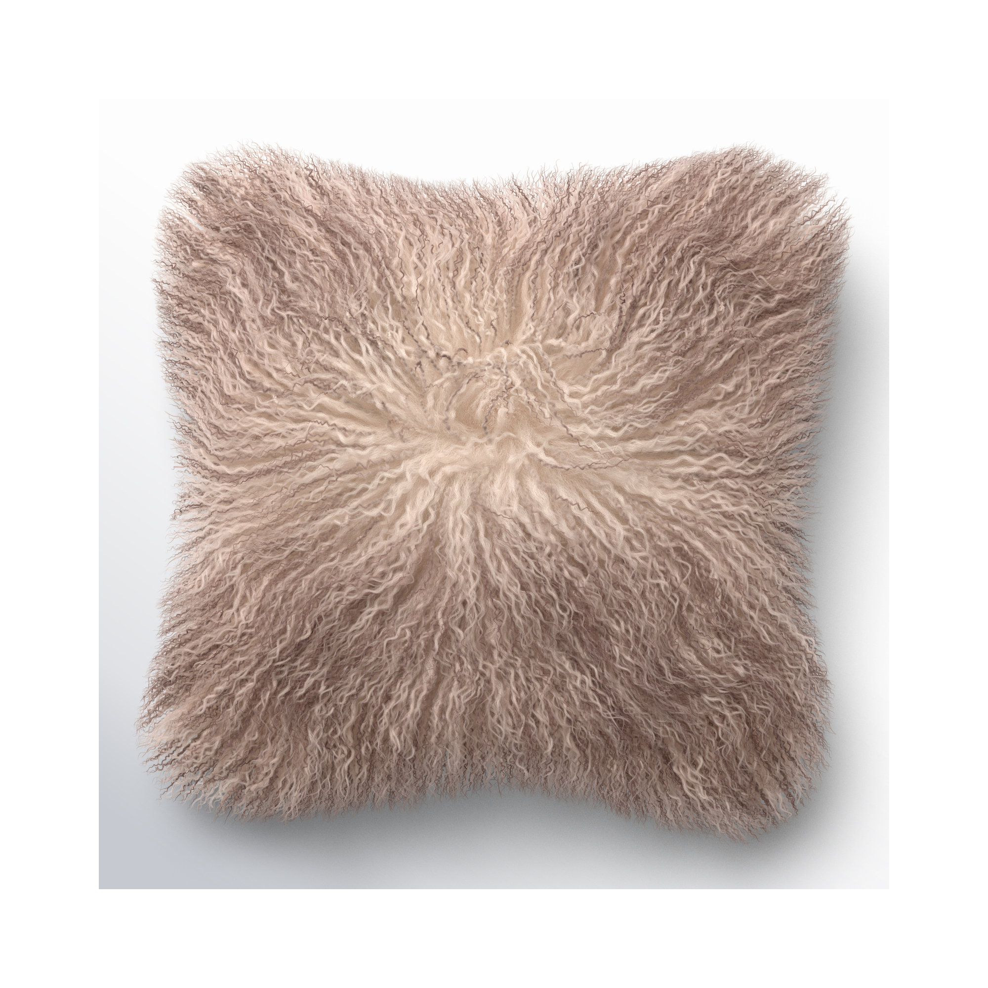 Iyana Wool Throw Pillow, Square 16", Oyster
