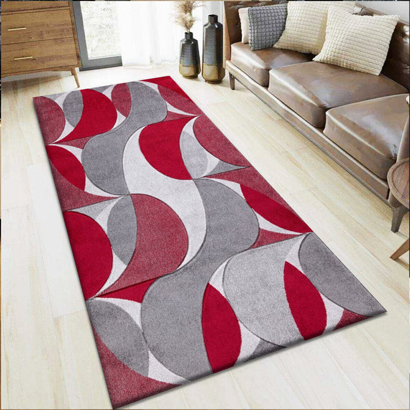 Abeed Abstract Area Rug, Rectangle 60 x 110cm 