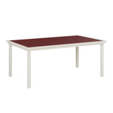 Berlin Gardens Vida Aluminum Matte White Base 73″ Dining Table
