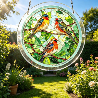 Sunlight Catcher Hummingbirds Puzzle Ornament