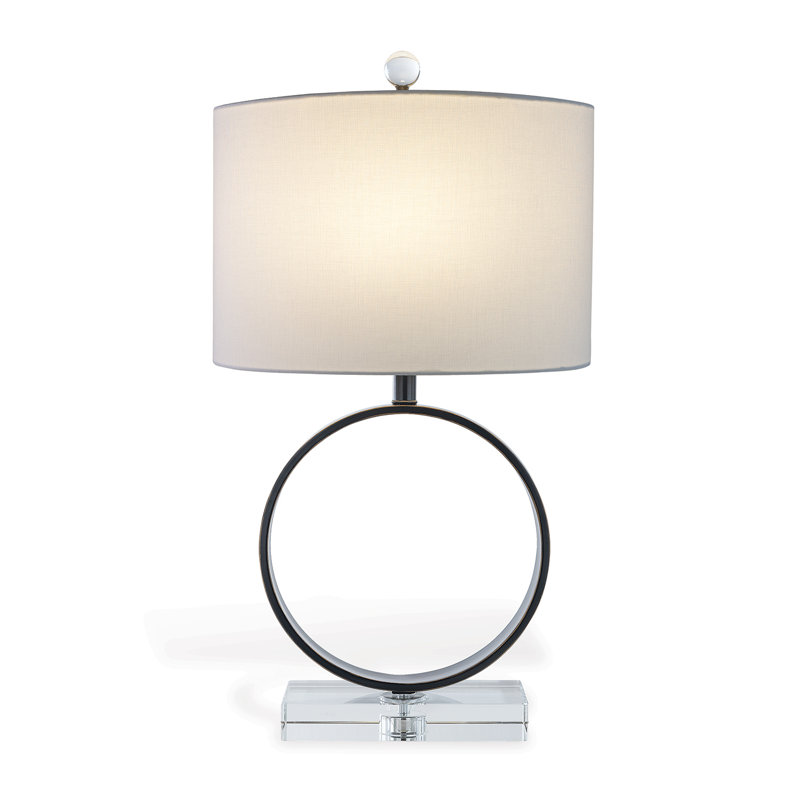 Lampe en cristal Megan, Beige clair, Transparent/bronze