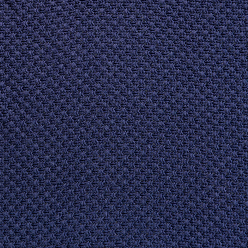 Jeté en coton torsadé classique chic et rustique, Grand, Marine