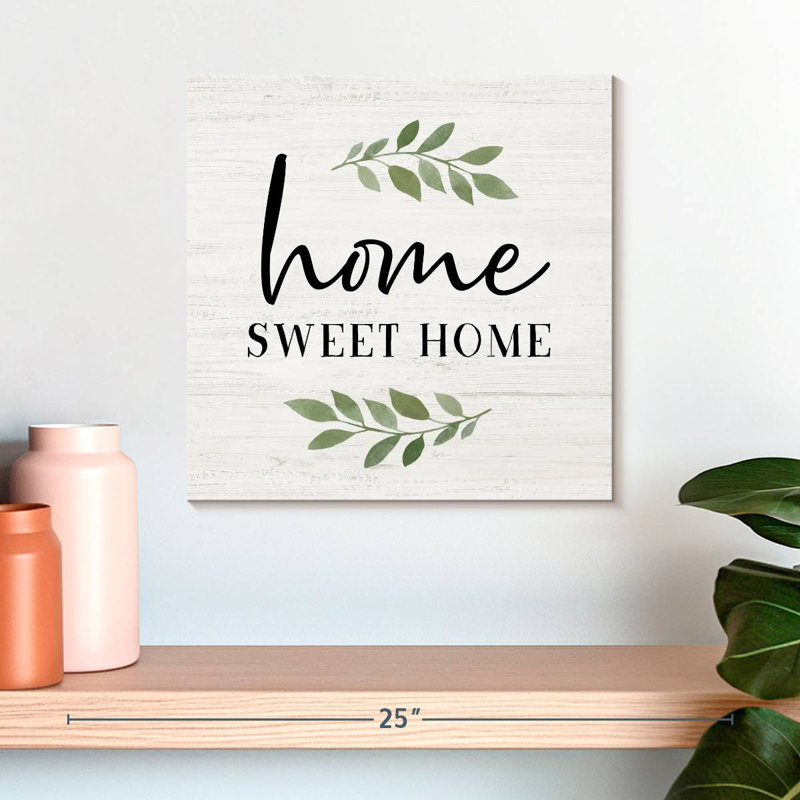 Plaque murale Home Sweet Home, H 16 po x l 16 po