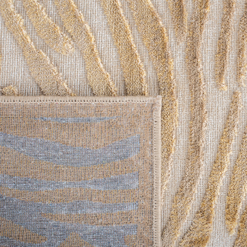 Tapis Heie en taupe / multicolore