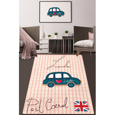Antibacterial Washable Area Rug, 100% Polyester with Non-Slip Felt Dot Underside | Pile Height: 0.16 in, Total Thickness: 0.39 in | Perfect for Living Room, Bedroom, & Home Decor, Machine Washable