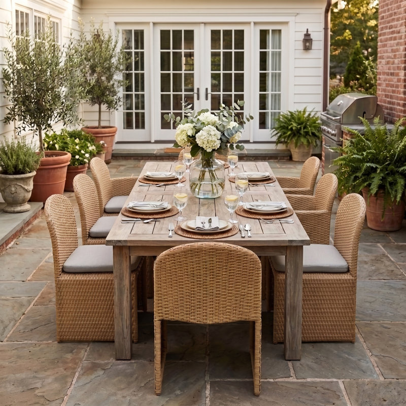 Chaise de patio en rotin