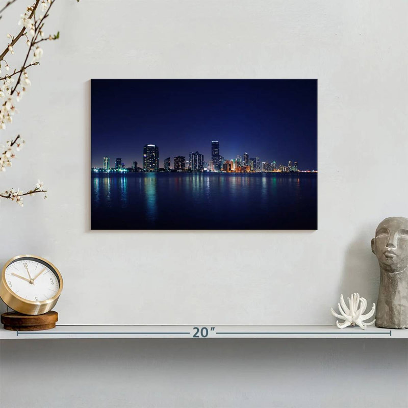 Nuit à l'horizon de Sirci à Miami, H 8 po x l 12 po