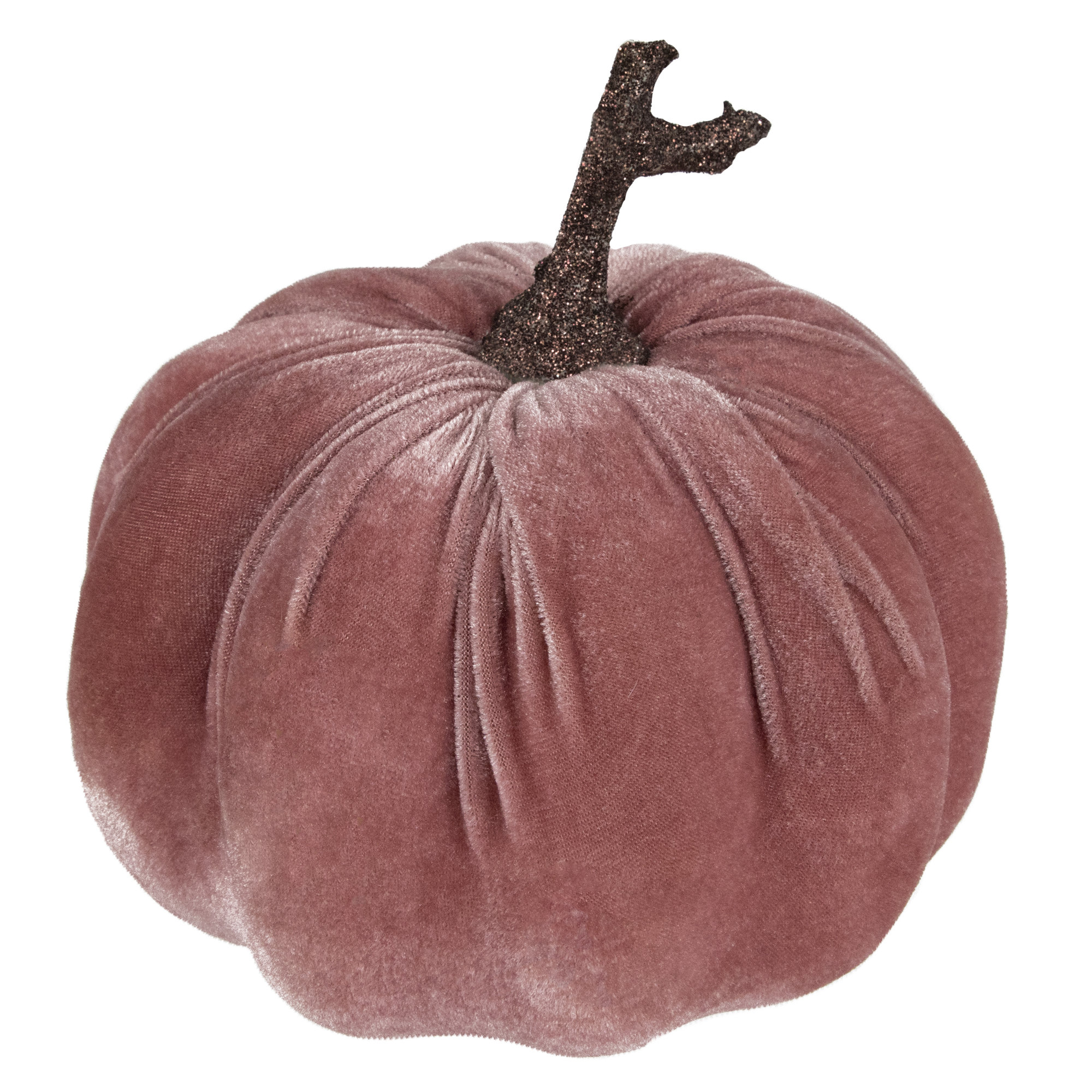 Northlight Seasonal 6.25" Pink Velour Pumpkin Fall Harvest Decoration | Wayfair