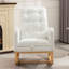 Chaise berçante avec repose-pieds à haut dossier-549167385