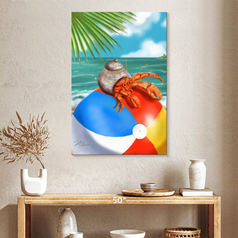 Brampt Beach Friends Hermit Crab, 39" H x 26" W
