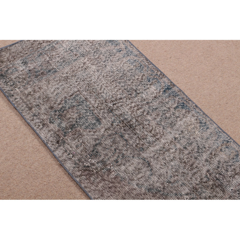 Blue Turkish Rug Perfect As A Wool Door Mat Or Small Area Rug In Your Living Room