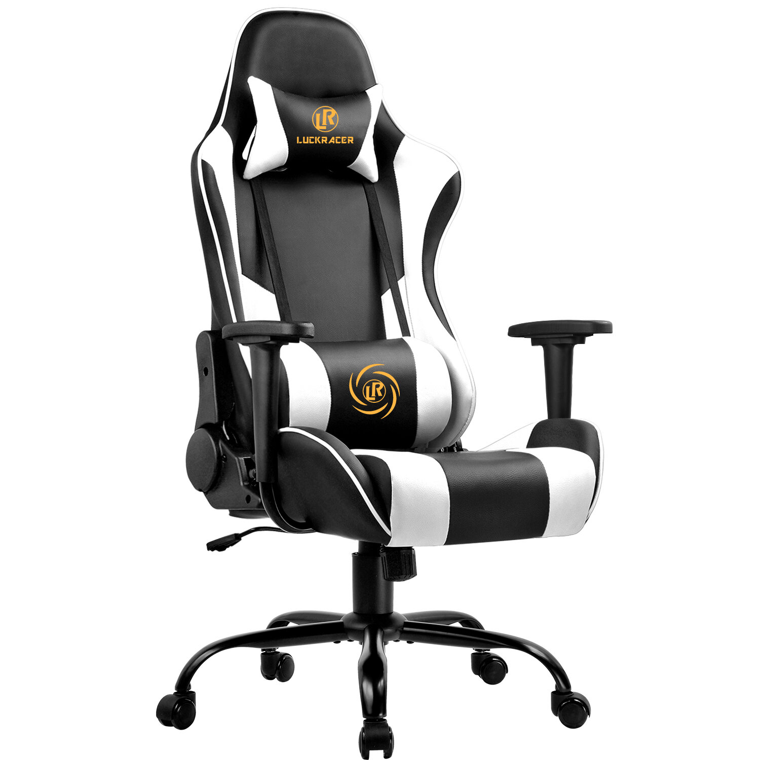 Gtplayer Gaming Chair with Footrest and Ergonomic Lumbar Massage