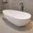 67" Freestanding Solid Surface Soaking Bathtub