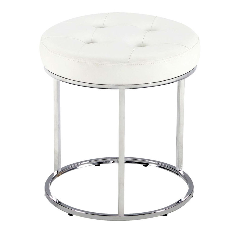 Tabouret de coiffeuse Bailys, Blanc