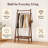 Freestanding Solid Pine Garment Rack, 31.9 x 17.7 x 62.4 Inches
