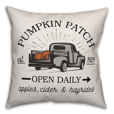  Housse de coussin Pumpkin Patch Truck