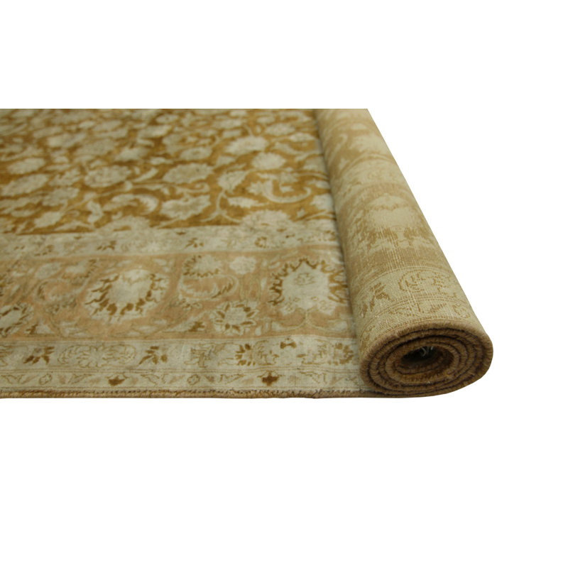 Tapis Gil - teint à la main - brun - beige, 6 pi 0 po x 8 pi 10 po