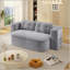 Canapé 78,7 "moderne 2 en 1 pliable avec couverture fonctionnelle et 2 coussins moelleux, canapé en velours côtelé moelleux confortable, canapé-lit convertible, canapé à siège profond pour le salon, la chambre à coucher-1219584648
