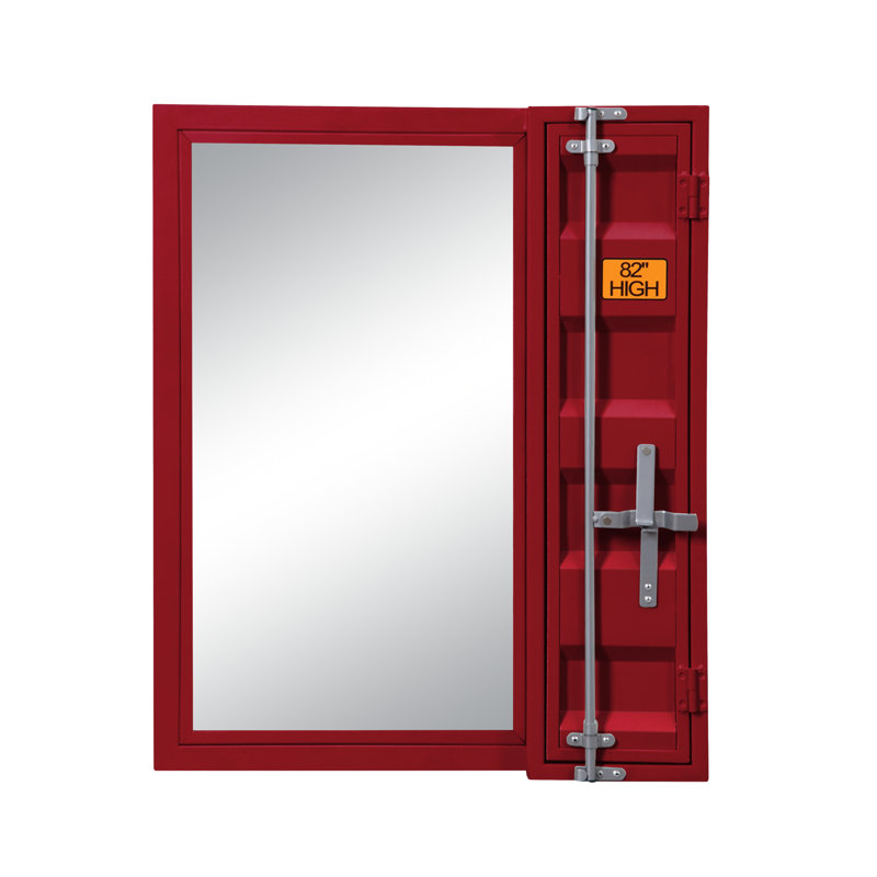 Cargo Red Finish Vanity Mirror, Red