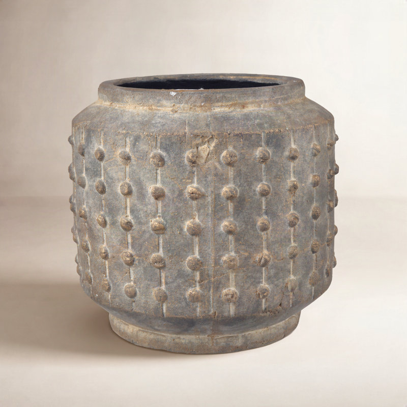 Handmade Ceramic Pot Planter, 8" H x 8" W x 8" D