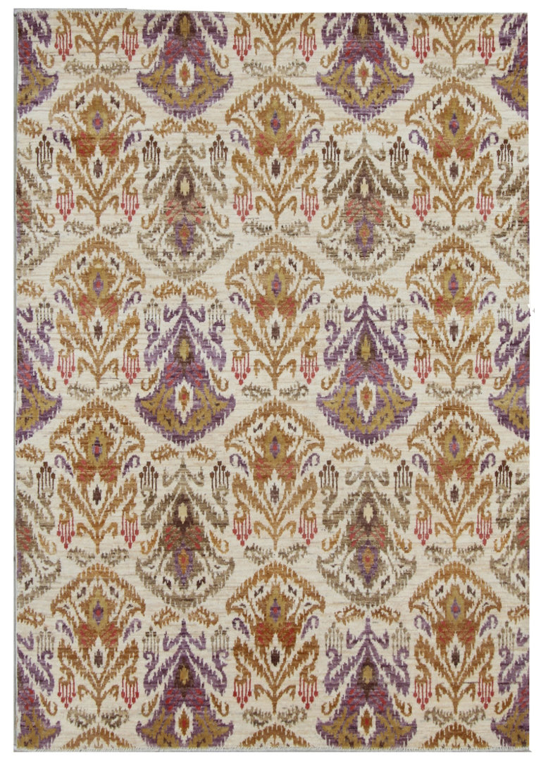 Geometric Hand Knotted 124cm X 178cm Area Rug