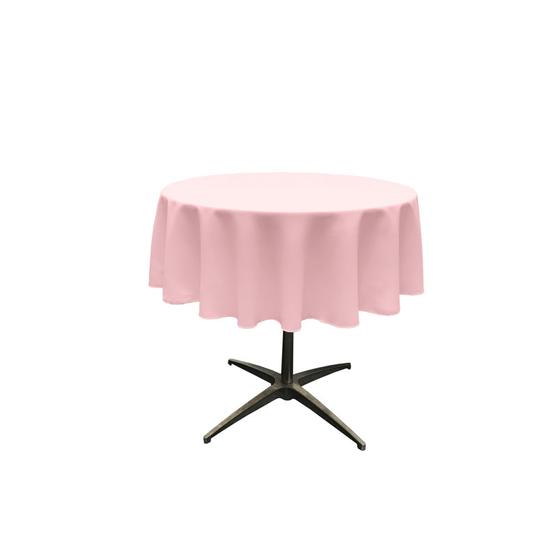 Nappe unie de couleur unie - Basics by Wayfair ™, Rose clair, Rond de 58 po